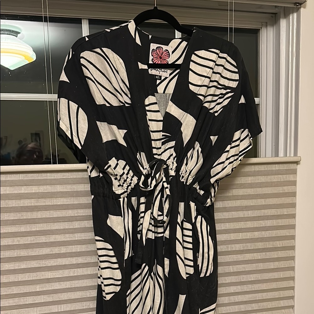 Black and White Patterned Dress